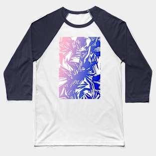 Pink and Blue Abstract Grunge Brush Texture Baseball T-Shirt